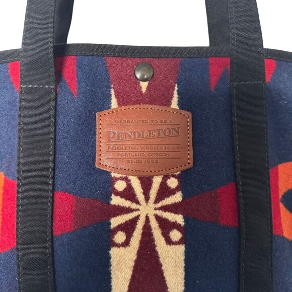 Pendleton Aztec Tote Bag Made In USA southwestern wool vintage 90's - Picture 3 of 8